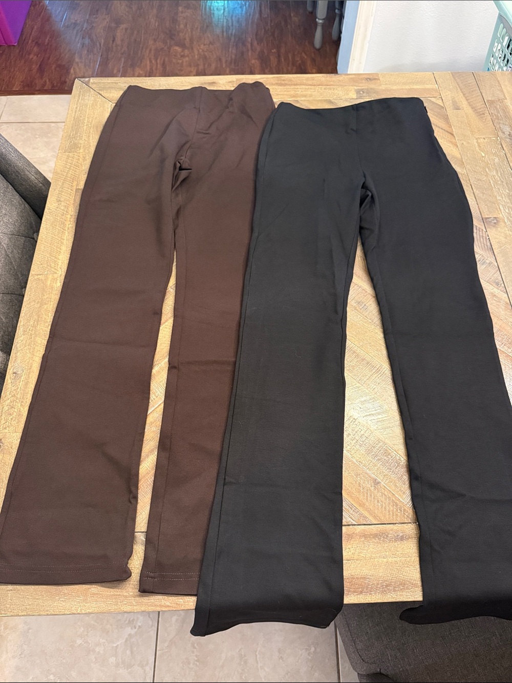 Anthropologie Women’s Stretch Bootcut dress Pants - Black and Brown